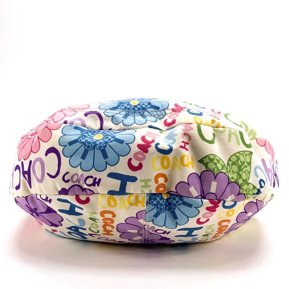 COACH Poppy Daisy Floral Graffiti Multi Color Hobo Shoulder Bag - B1082-F14883 - Picture 9 of 16